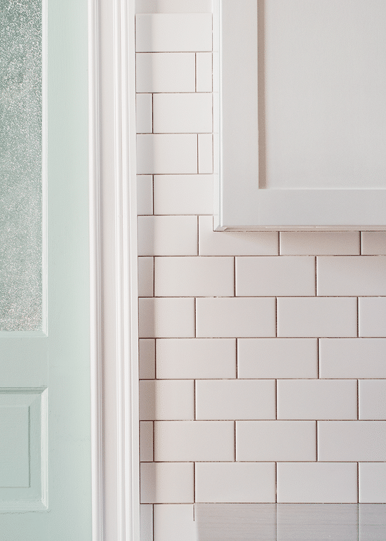 Setting The Backsplash Yellow Brick Home, How Thick Is Standard Subway Tile Spacing