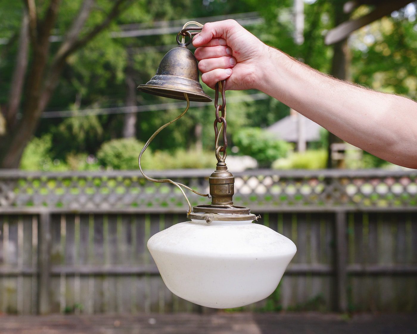 HowTo Restore (and Modify) a Vintage Brass Light Fixture Yellow